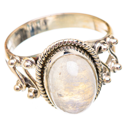 Rainbow Moonstone Rings handcrafted by Ana Silver Co - RING102514
