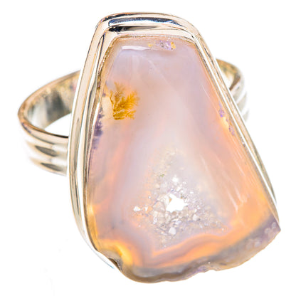 White Geode Slice Rings handcrafted by Ana Silver Co - RING102526