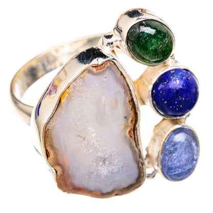 White Geode Slice Rings handcrafted by Ana Silver Co - RING102528 - Photo 2