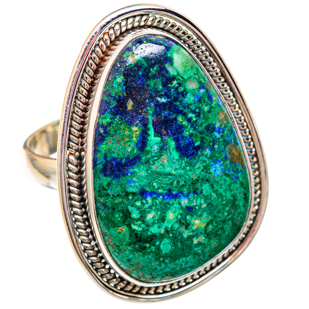 Azurite Malachite Rings handcrafted by Ana Silver Co - RING102529 - Photo 2