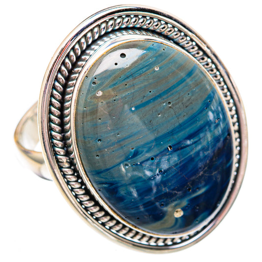 Blue Jasper Rings handcrafted by Ana Silver Co - RING102538