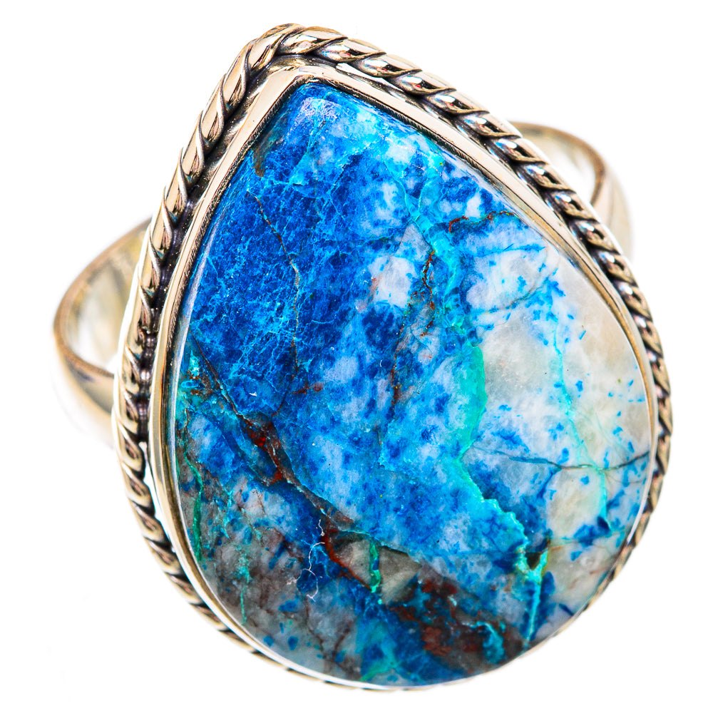 Chrysocolla In Quartz Rings handcrafted by Ana Silver Co - RING102540 - Photo 2