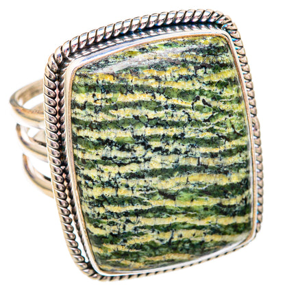 Lizard Jasper Rings handcrafted by Ana Silver Co - RING102548 - Photo 2