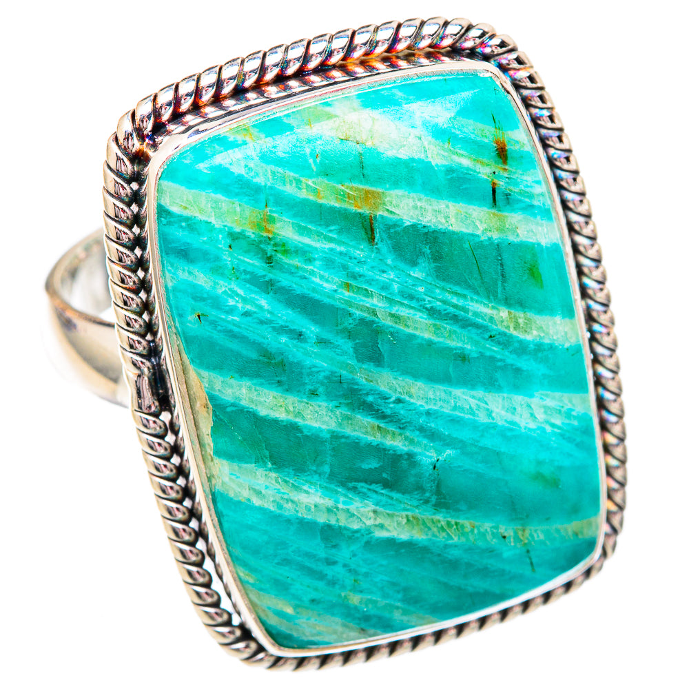 Amazonite Rings handcrafted by Ana Silver Co - RING102549 - Photo 2