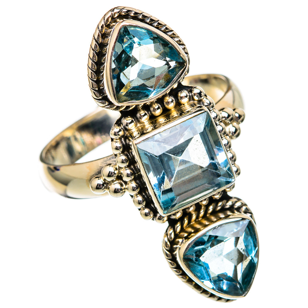 Blue Topaz Rings handcrafted by Ana Silver Co - RING102567