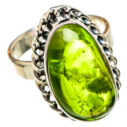 Green Tourmaline Rings handcrafted by Ana Silver Co - RING102570