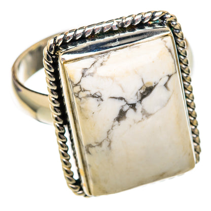 Howlite Rings handcrafted by Ana Silver Co - RING102585 - Photo 2