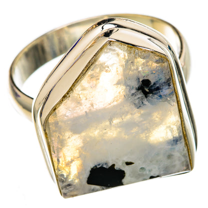 Rainbow Moonstone Rings handcrafted by Ana Silver Co - RING102586
