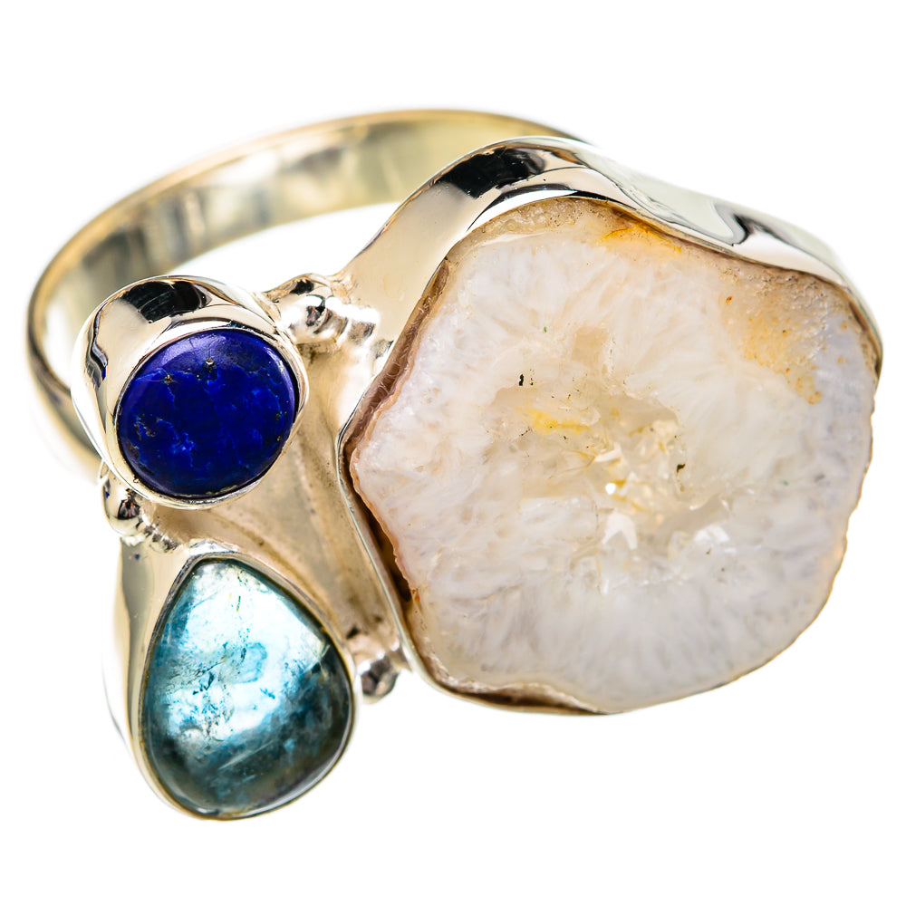 White Geode Slice Rings handcrafted by Ana Silver Co - RING102591 - Photo 2