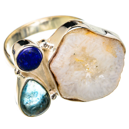 White Geode Slice Rings handcrafted by Ana Silver Co - RING102591 - Photo 2