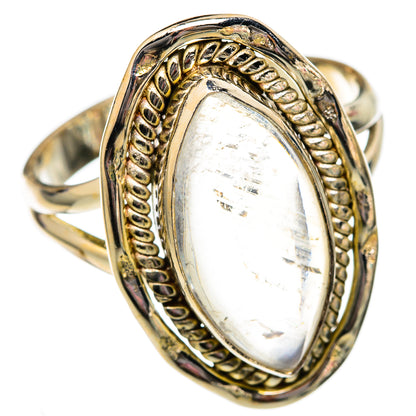 Rainbow Moonstone Rings handcrafted by Ana Silver Co - RING102611