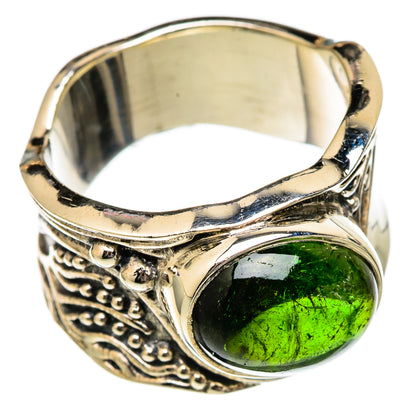 Green Tourmaline Rings handcrafted by Ana Silver Co - RING102618 - Photo 2