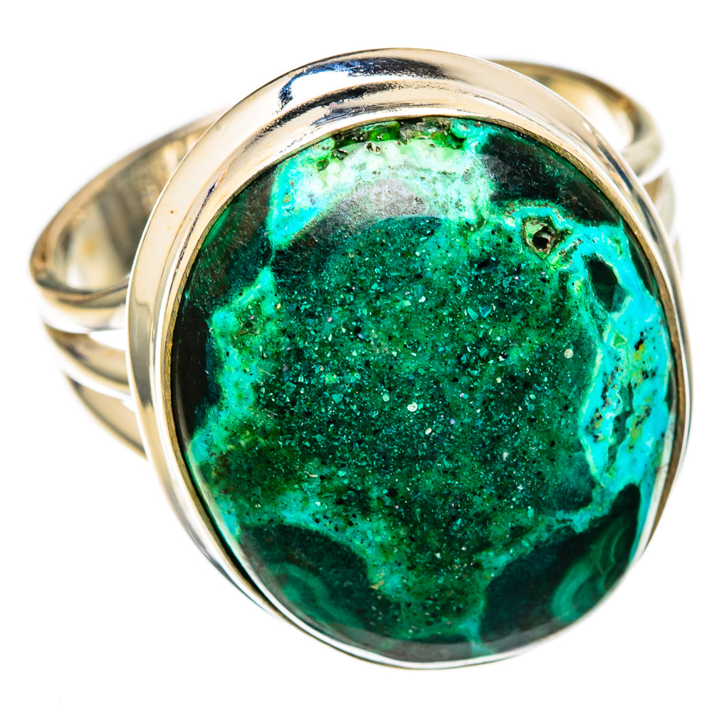 Malachite In Chrysocolla Rings handcrafted by Ana Silver Co - RING102619 - Photo 2