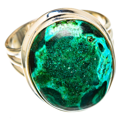 Malachite In Chrysocolla Rings handcrafted by Ana Silver Co - RING102619 - Photo 2