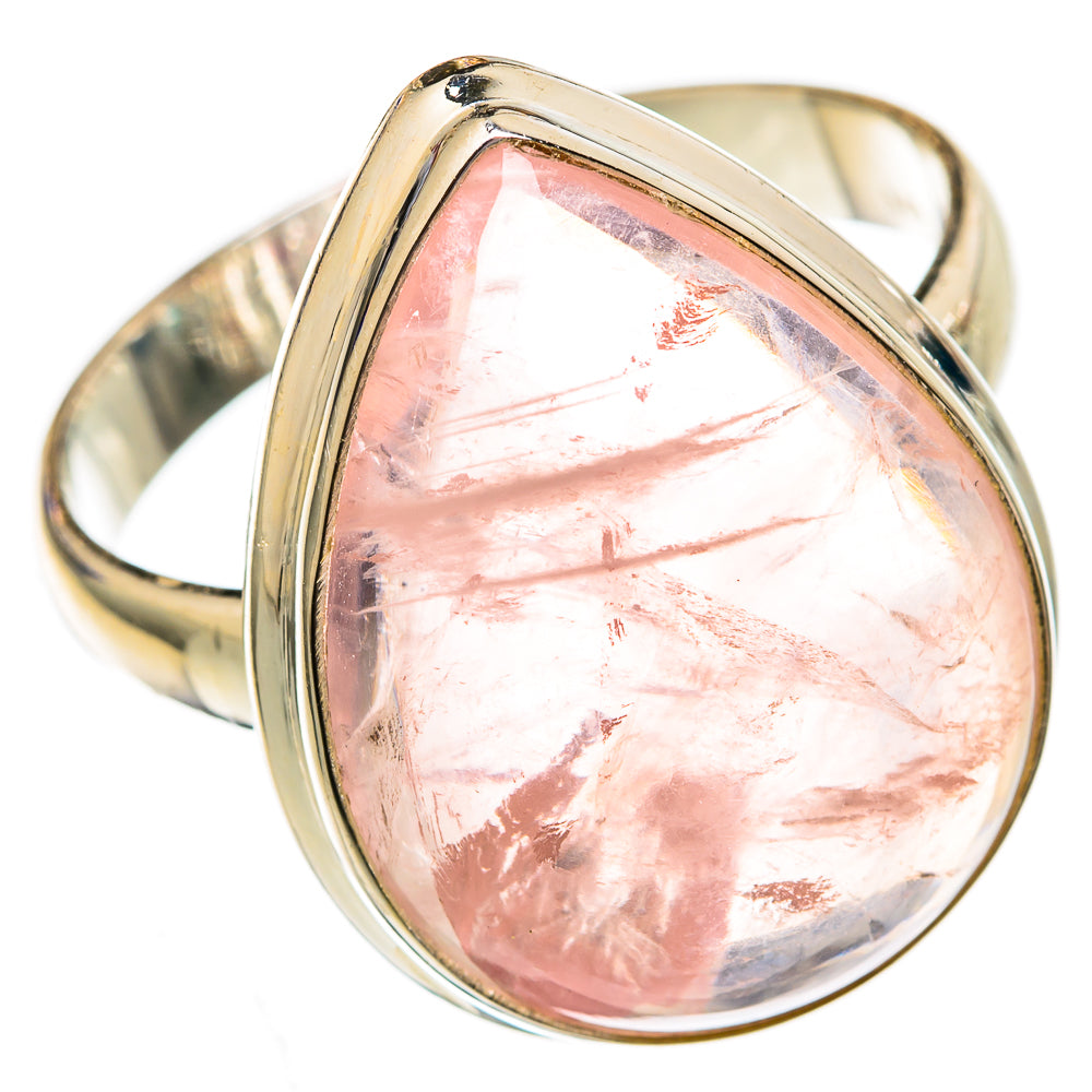 Rose Quartz Rings handcrafted by Ana Silver Co - RING102625