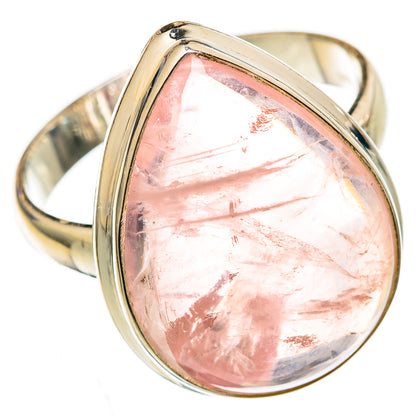 Rose Quartz Rings handcrafted by Ana Silver Co - RING102625