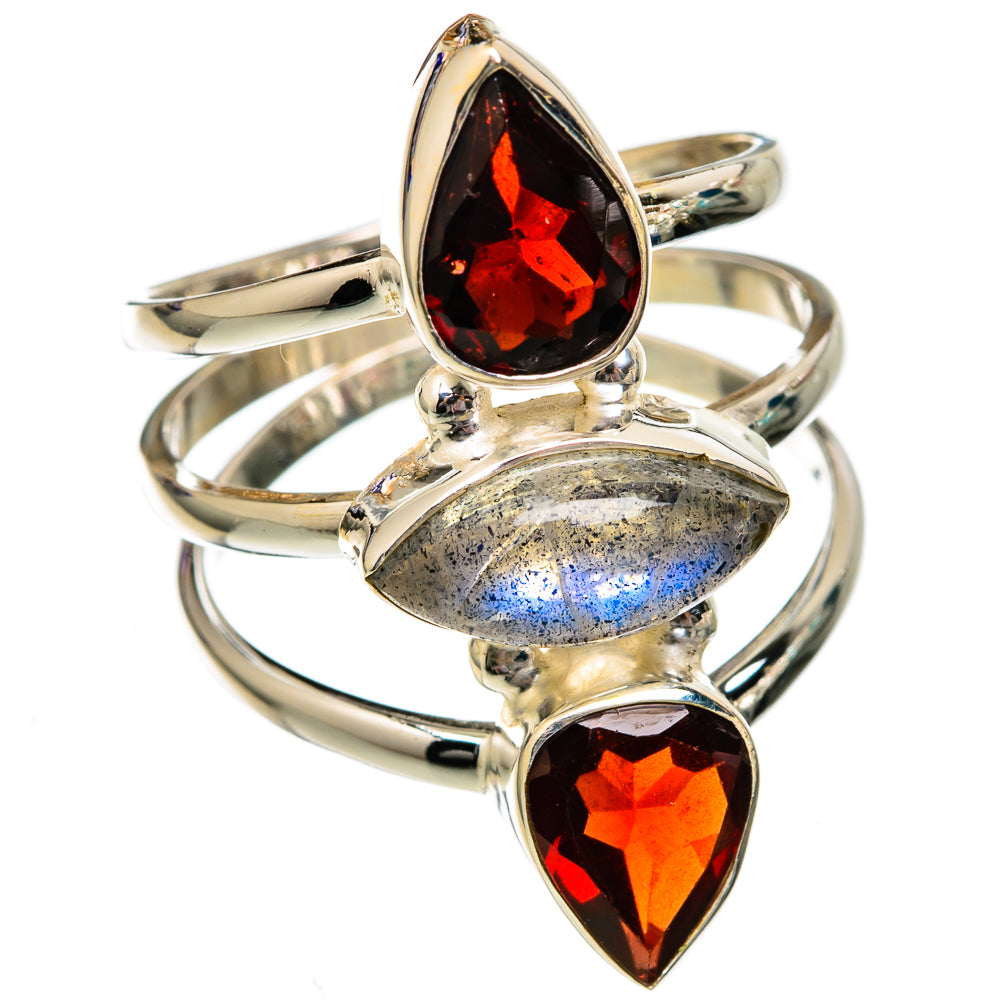 Labradorite Rings handcrafted by Ana Silver Co - RING102626