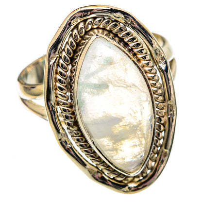 Rainbow Moonstone Rings handcrafted by Ana Silver Co - RING102631 - Photo 2