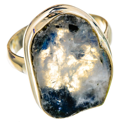 Rainbow Moonstone Rings handcrafted by Ana Silver Co - RING102632