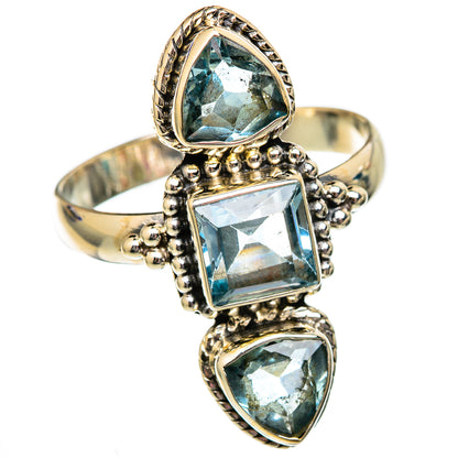 Blue Topaz Rings handcrafted by Ana Silver Co - RING102638 - Photo 2
