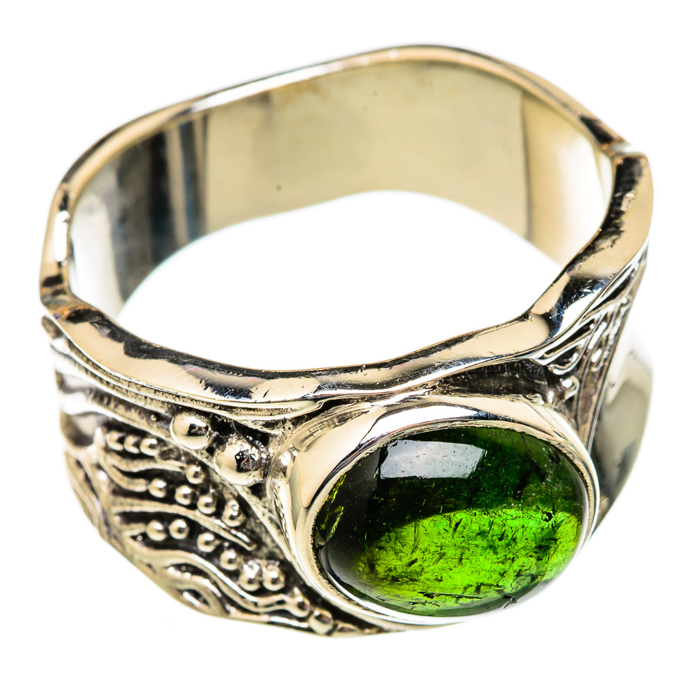 Green Tourmaline Rings handcrafted by Ana Silver Co - RING102640