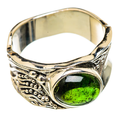 Green Tourmaline Rings handcrafted by Ana Silver Co - RING102640