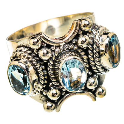Blue Topaz Rings handcrafted by Ana Silver Co - RING102656 - Photo 2