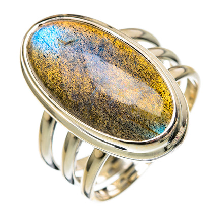 Labradorite Rings handcrafted by Ana Silver Co - RING102657