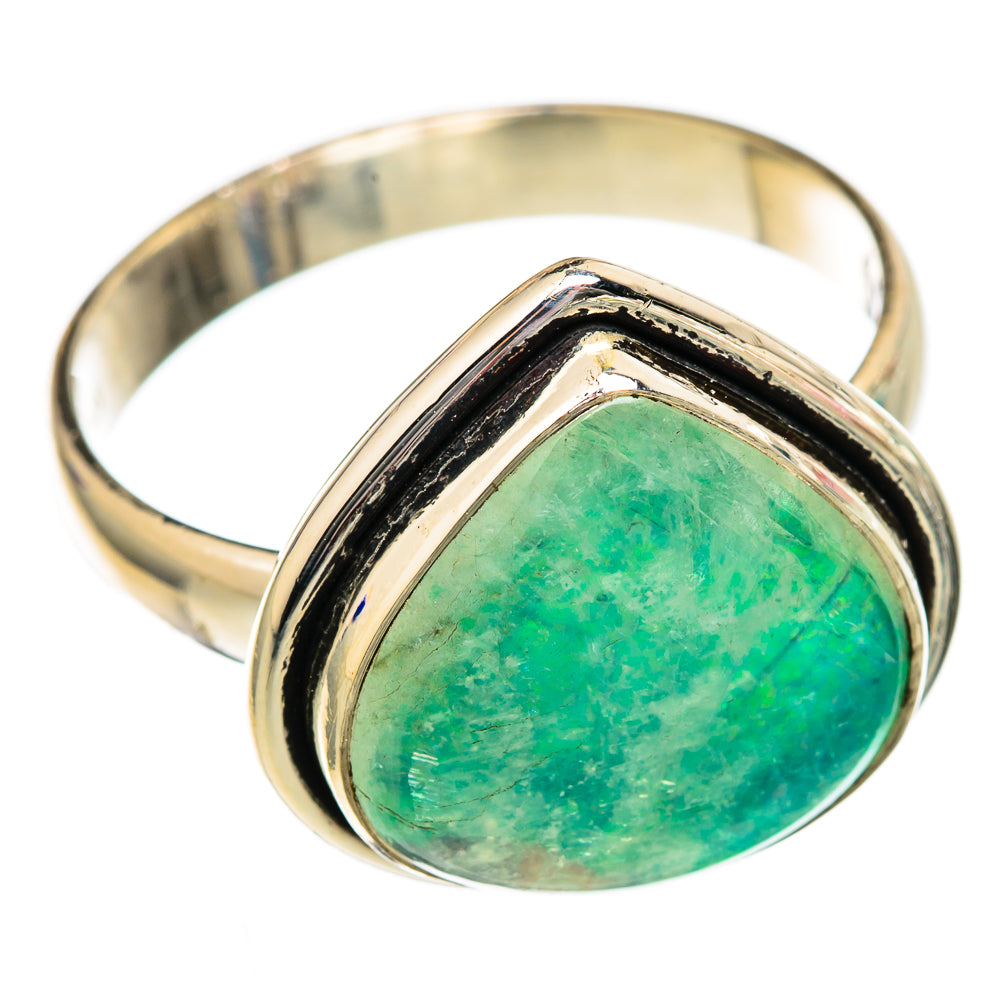 Green Moonstone Rings handcrafted by Ana Silver Co - RING102675