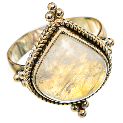Rainbow Moonstone Rings handcrafted by Ana Silver Co - RING102680 - Photo 2