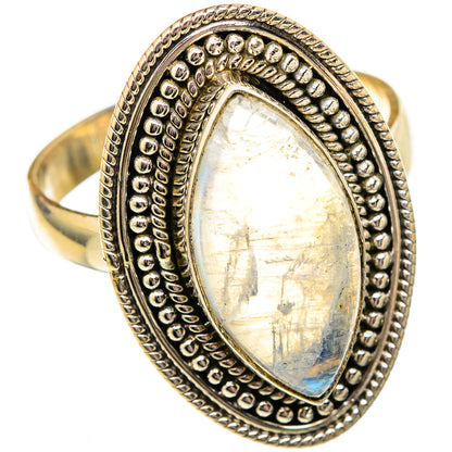 Rainbow Moonstone Rings handcrafted by Ana Silver Co - RING102702 - Photo 2
