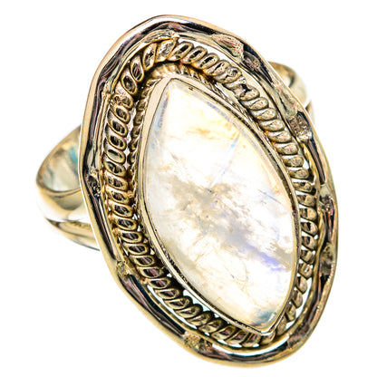 Rainbow Moonstone Rings handcrafted by Ana Silver Co - RING102706 - Photo 2
