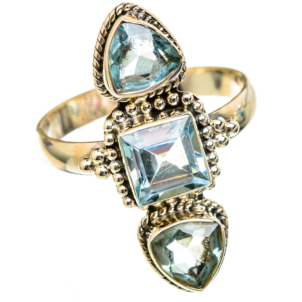 Blue Topaz Rings handcrafted by Ana Silver Co - RING102709 - Photo 2