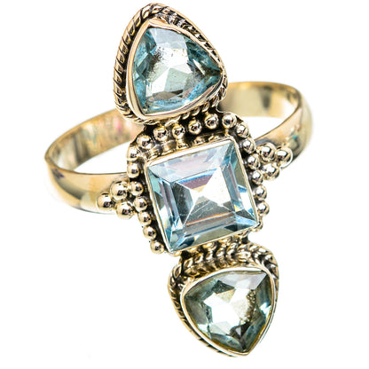 Blue Topaz Rings handcrafted by Ana Silver Co - RING102709 - Photo 2
