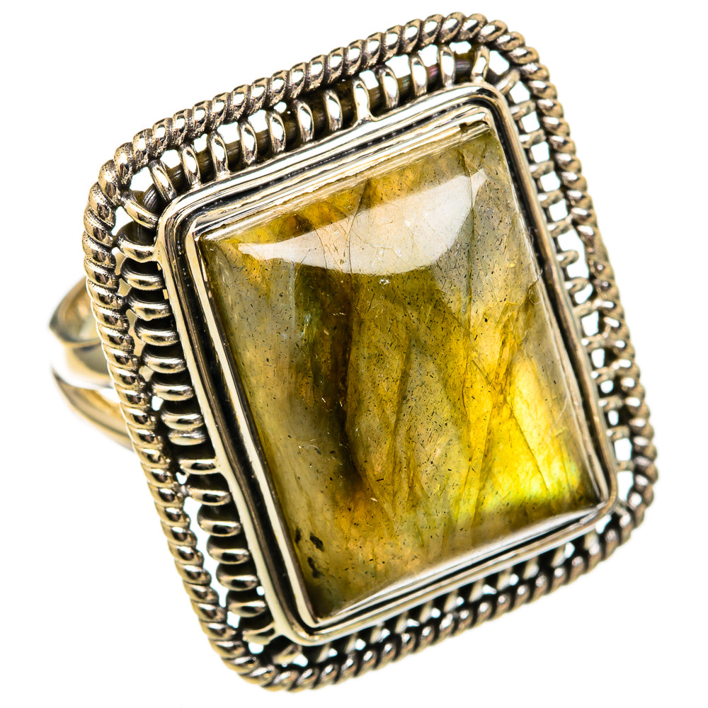 Labradorite Rings handcrafted by Ana Silver Co - RING102736 - Photo 2