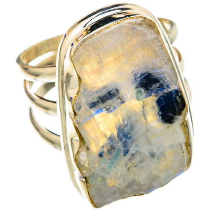 Rainbow Moonstone Rings handcrafted by Ana Silver Co - RING102760