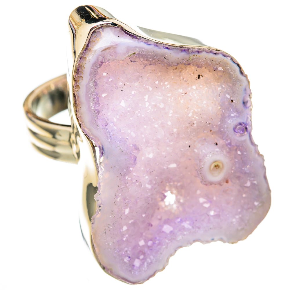 White Geode Slice Rings handcrafted by Ana Silver Co - RING102762 - Photo 2