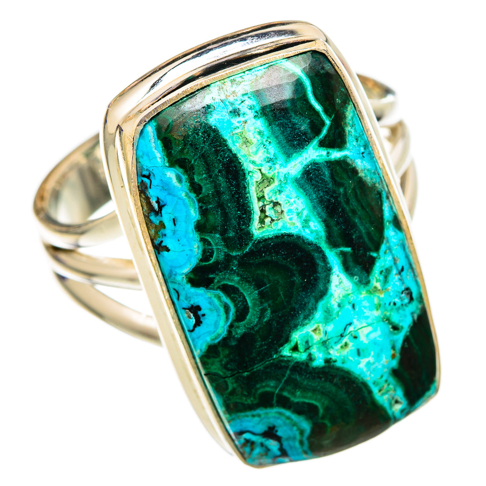 Malachite In Chrysocolla Rings handcrafted by Ana Silver Co - RING102764