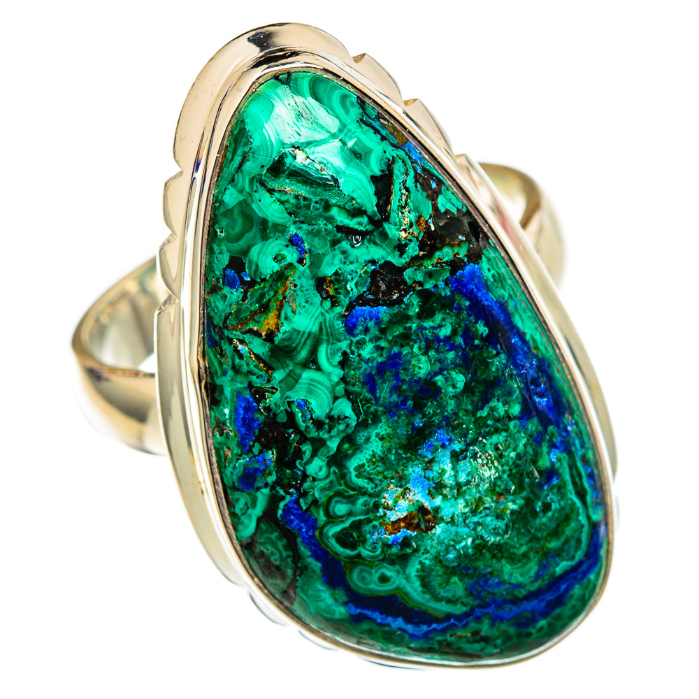 Azurite Malachite Rings handcrafted by Ana Silver Co - RING102765 - Photo 2