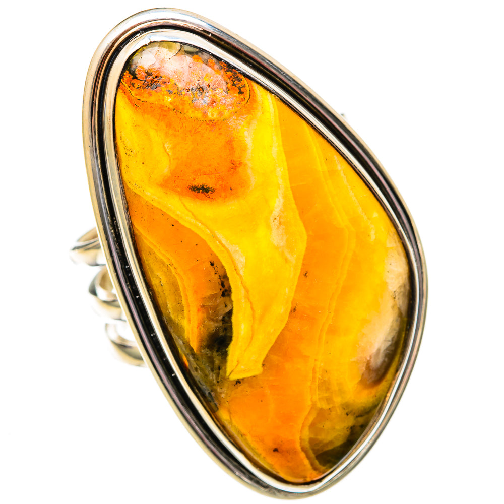 Bumble Bee Jasper Rings handcrafted by Ana Silver Co - RING102767 - Photo 2