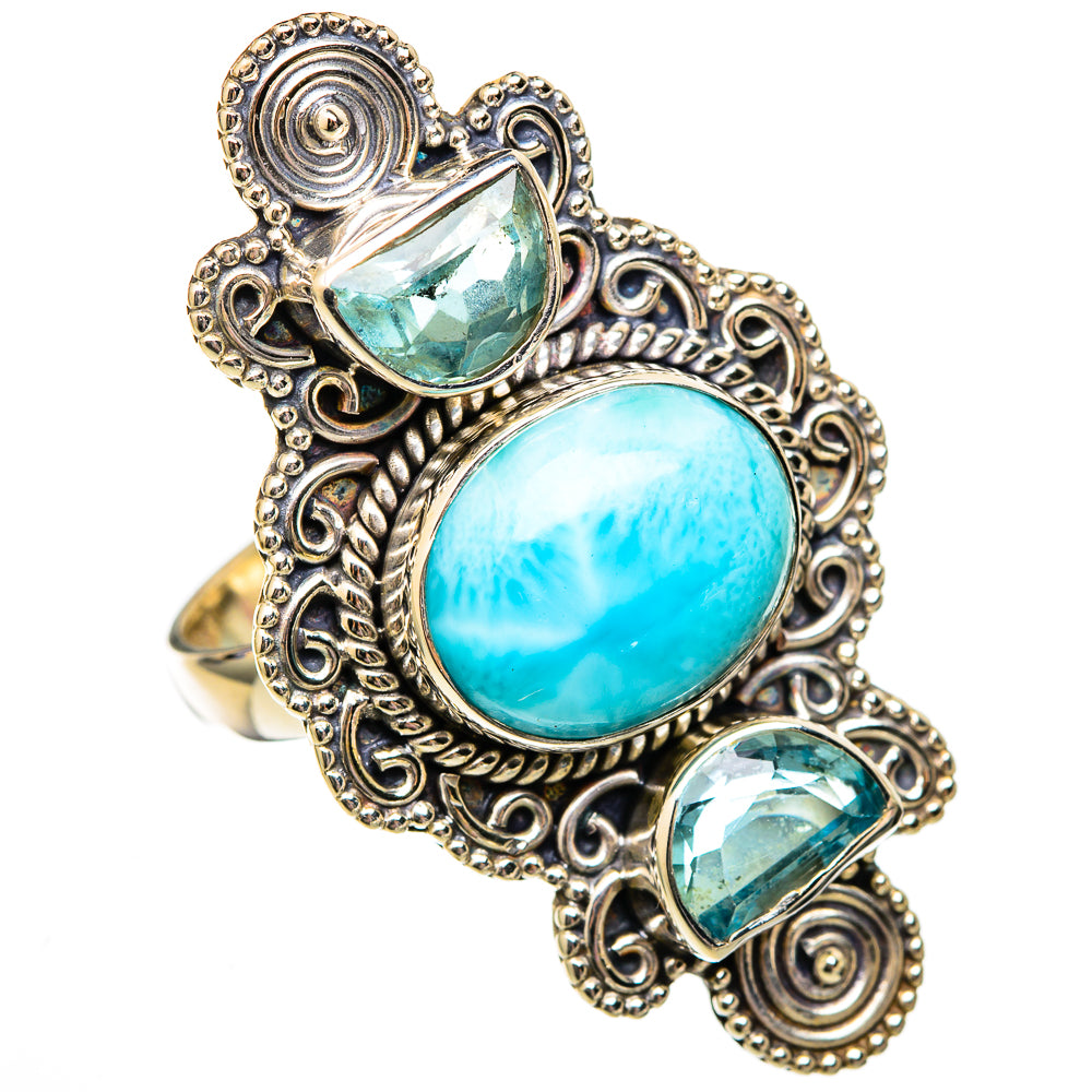 Larimar Rings handcrafted by Ana Silver Co - RING102774