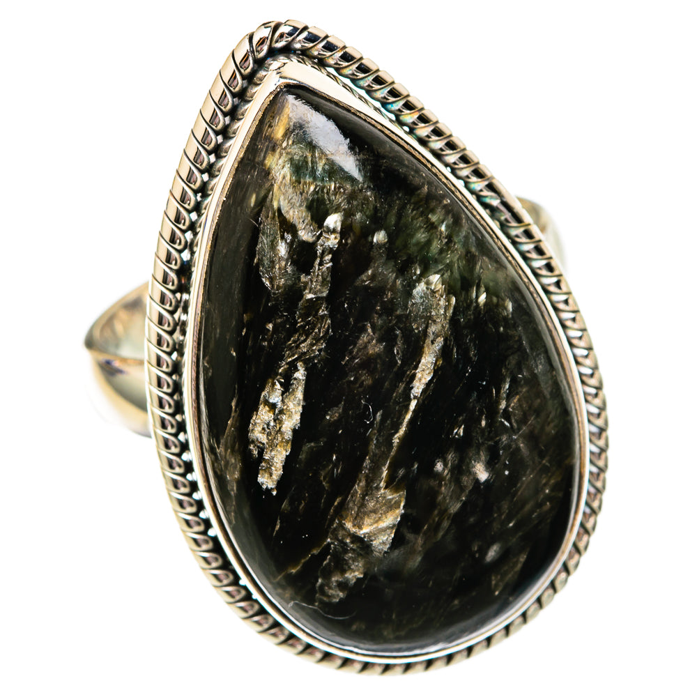 Golden Seraphinite Rings handcrafted by Ana Silver Co - RING102780 - Photo 2