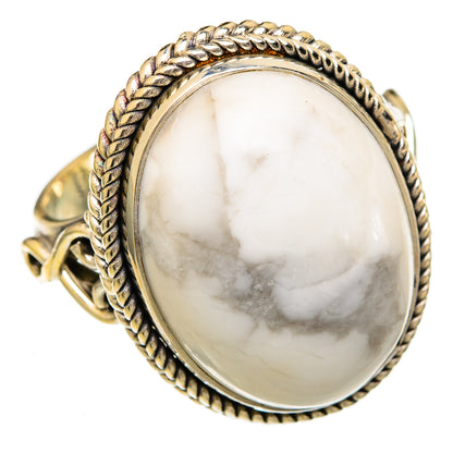 Howlite Rings handcrafted by Ana Silver Co - RING102799 - Photo 2