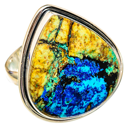 Azurite Malachite Rings handcrafted by Ana Silver Co - RING102801