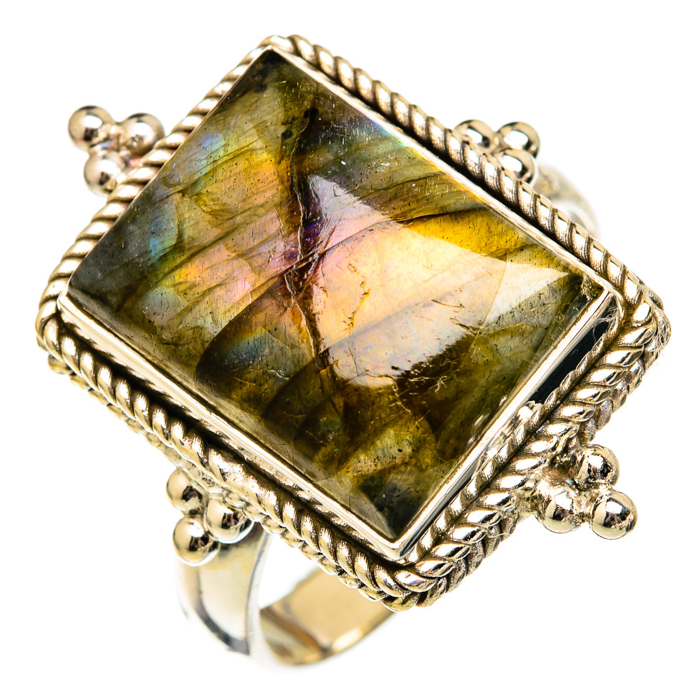 Labradorite Rings handcrafted by Ana Silver Co - RING102803