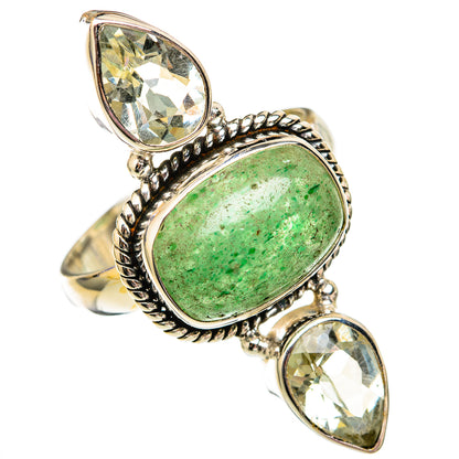 Green Aventurine Rings handcrafted by Ana Silver Co - RING102820 - Photo 2