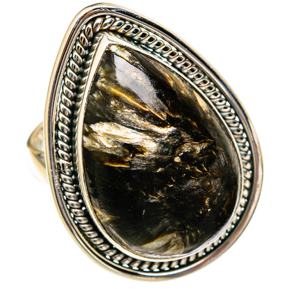 Golden Seraphinite Rings handcrafted by Ana Silver Co - RING102823 - Photo 2