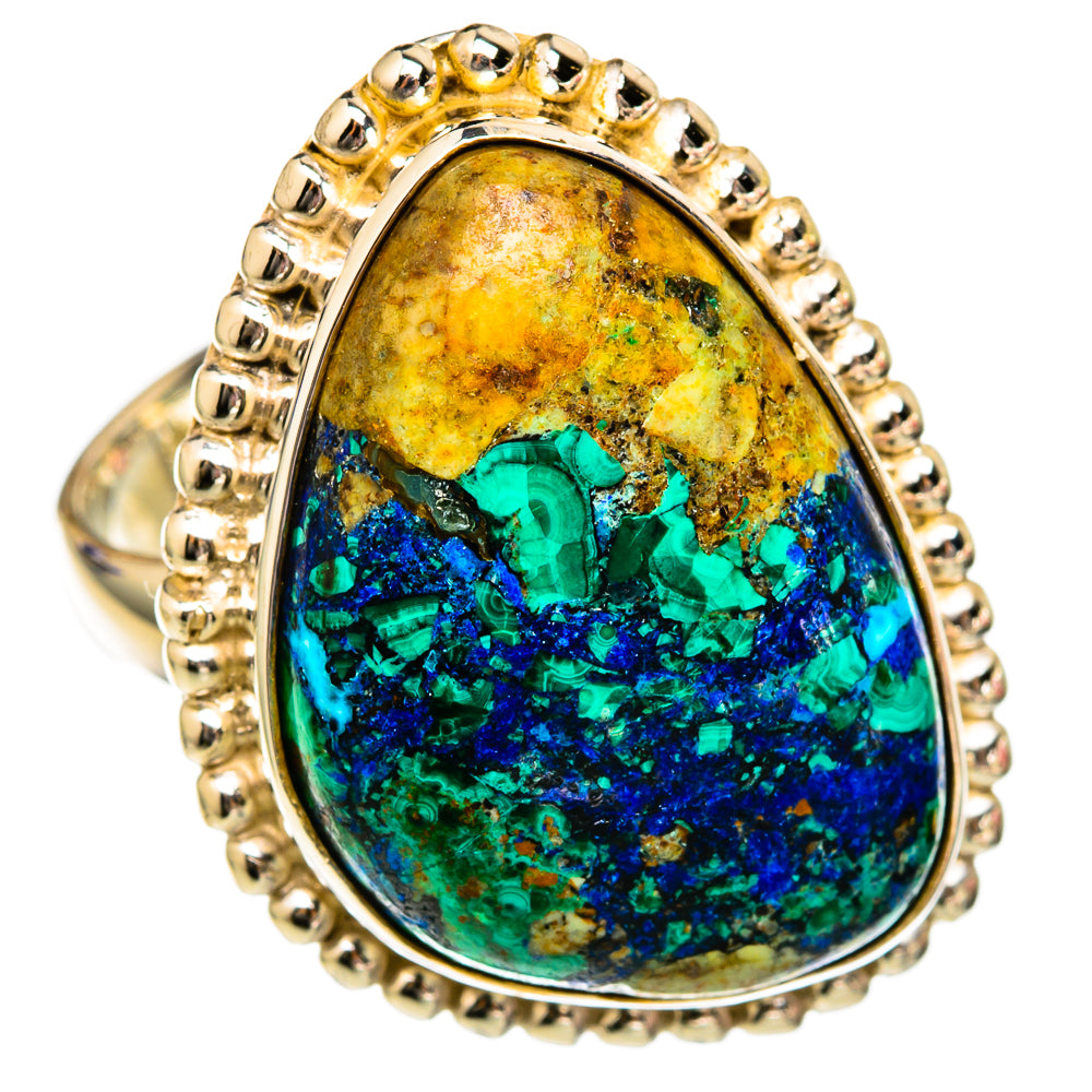 Azurite Malachite Rings handcrafted by Ana Silver Co - RING102844 - Photo 2