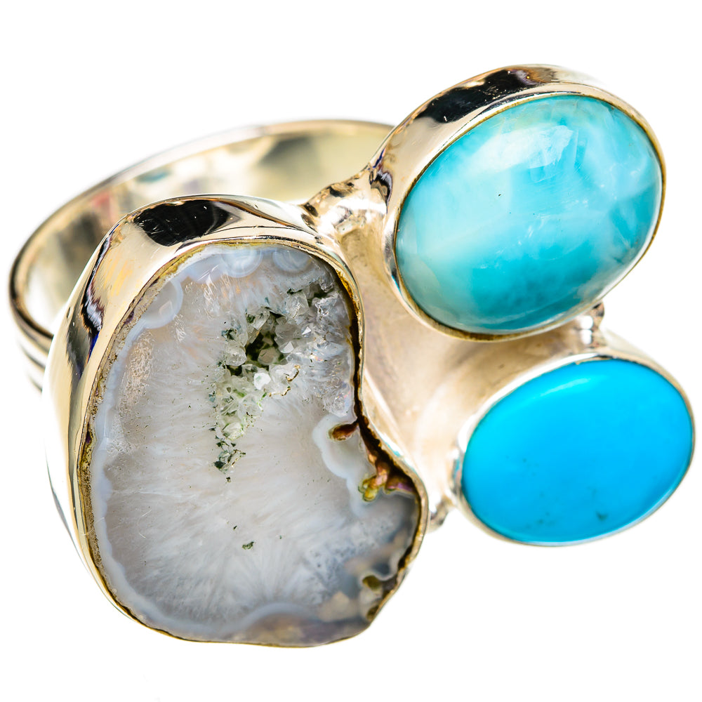White Geode Slide Rings handcrafted by Ana Silver Co - RING102853 - Photo 2
