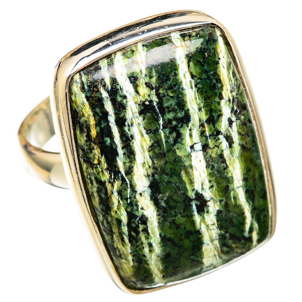 Lizard Jasper Rings handcrafted by Ana Silver Co - RING102854 - Photo 2